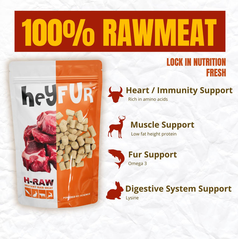 H-RAW[4 IN 1 MEAT]FUNCTIONAL FREEZE RAW MEAT [140G]